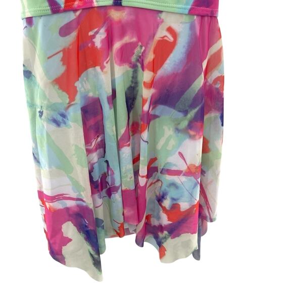 American Trends Colorful Tummy Control Slimming Swim Dress One Piece with Shorts - Picture 5 of 14